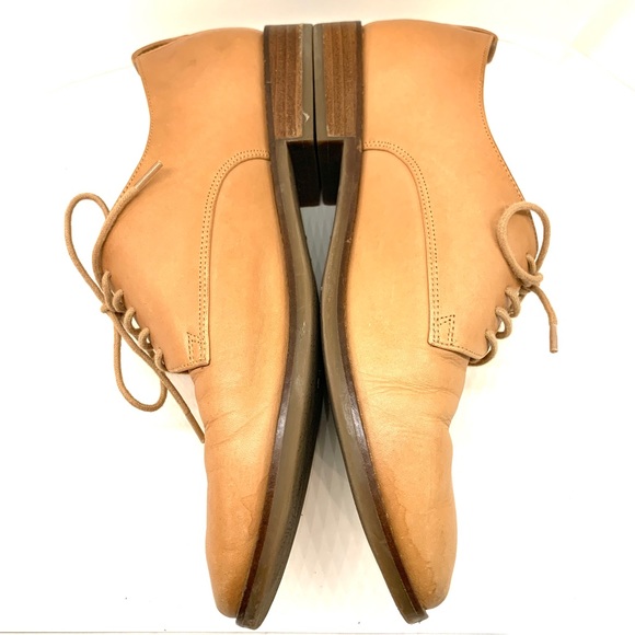 Vionic Weslyn Tan Leather Oxfords Lace-Up Dress Shoes Brown 1” Heel Size 9 - Picture 7 of 15